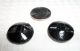 Antique Incised Black Glass Buttons 6pt Star & 6 Flowers Fancy Border Buttons photo 1