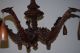 Bali Art: Rare Antique Finest Carved Rosewood 5 - Light Chandelier,  Bird & Temple Chandeliers, Fixtures, Sconces photo 5