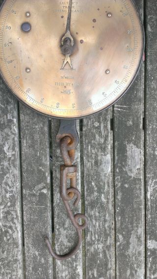 Fabulous Trade Industrial Salter Antique Sprung Weigh Scales Brass Face Dial 20t photo