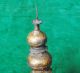 Antique Rare Islamic Monumental Ottoman Gold Gilt - Copper Tombak Finial Standard Islamic photo 2