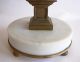 Ostrich Egg On Antique Bronze And Marble Base Objet D ' Art Metalware photo 2