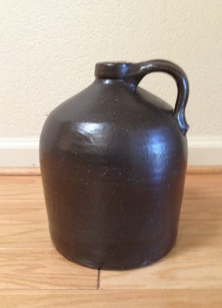 Antique Stoneware Brown Salt Glazed Shoulder Jug Gallon+ Fine photo
