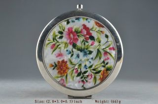 Oriental Glass Hand Flower One Normal One Magnify Dim Beauty Mirror photo