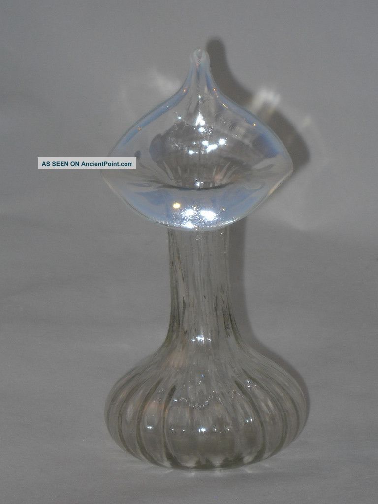 Antique Victorian Jack & The Pulpit Vase With Iridescent Top Vases photo