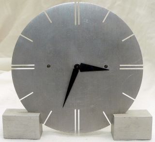 Modernist Mantle Clock C1940 Machine Age/bauhaus Luxor Brevet Swiss Made Déposé photo