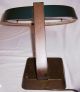 Lightolier Art Deco Desk Lamp Brass Base Enamel On Metal Shade Diffuser Intact Art Deco photo 3