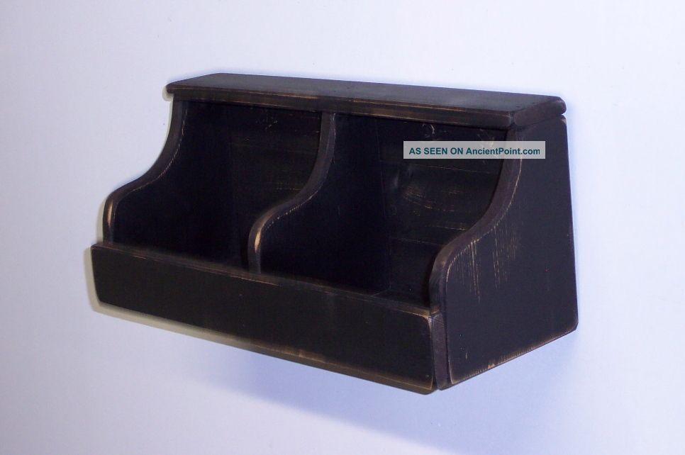 Handmade Rustic Primitive 2 Bin Shelf - Color Choice Primitives photo