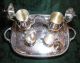 Silver Plate Tea & Coffee Pot Set & Rectangular Footed Tray 22” - Leonard Silver Tea/Coffee Pots & Sets photo 2