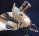 Silver Plate Fine Hand Engraved Pedestal Sugar Scuttle And Scoop Made In England Creamers & Sugar Bowls photo 9