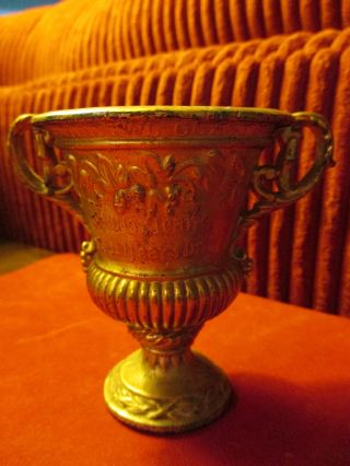 Antique Metal Trophy Sugar Bowl Classic New Orleans New Years Football Souvenir photo