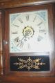 Antique Cottage Mantle Clock Primitive Tin Painted Face Working Clocks photo 8