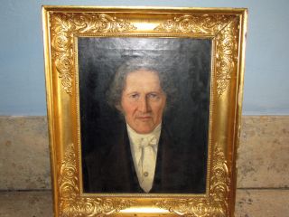 19th Century Painting,  Portrait Of Gentleman.  Very Detailed.  Oil On Canvas photo