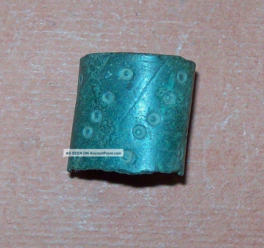 Viking Invanders Bronze Ring With Dot Decoration British photo