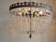 Large French Lead Crystal Chandelier Lustre Classic Empire Purse Lamp Light Chandeliers, Fixtures, Sconces photo 2