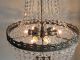 Large French Lead Crystal Chandelier Lustre Classic Empire Purse Lamp Light Chandeliers, Fixtures, Sconces photo 6