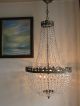 Large French Lead Crystal Chandelier Lustre Classic Empire Purse Lamp Light Chandeliers, Fixtures, Sconces photo 8