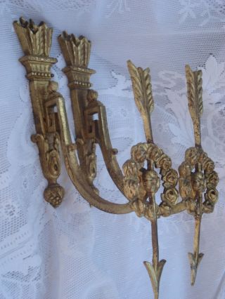 Large Pair Of Antique French Gilt Tie Back Brackets photo