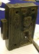 Antique Victorian Mortise Lock Works With Folding Skeleton Key Jn Fancy Iron Locks & Keys photo 5