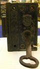 Antique Victorian Mortise Lock Works With Folding Skeleton Key Jn Fancy Iron Locks & Keys photo 6