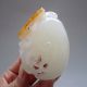 100%natural Hand - Carved Chinese Huanglong Jade Statue - Bergamot Melon Jinchan Nr Other photo 2