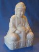 Vintage Meditating Buddha Porcelain Figurine W/ Peaceful Serene Face,  Circa 1970 Buddha photo 6