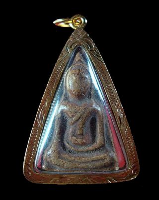 Perfect Thai Amulet Buddha Collection Phra Nangphaya 1 In 5 Benjapakee Red Clay photo
