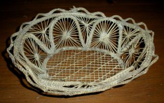 Antique 1800s Maritime Primitive Folk Art Sailor Made Basket Vafo photo