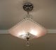 Vintage Antique Art Deco Starburst Candlewick Glass Ceiling Light Lamp Fixture Chandeliers, Fixtures, Sconces photo 4