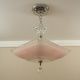Vintage Antique Art Deco Starburst Candlewick Glass Ceiling Light Lamp Fixture Chandeliers, Fixtures, Sconces photo 5