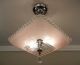 Vintage Antique Art Deco Starburst Candlewick Glass Ceiling Light Lamp Fixture Chandeliers, Fixtures, Sconces photo 6