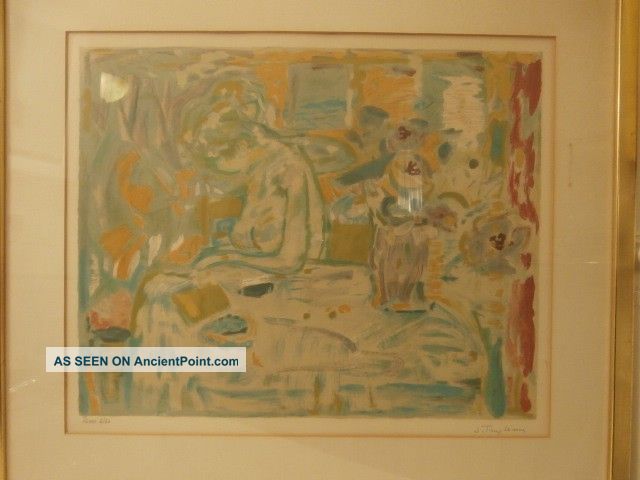 Mid Century Modern Lithograph Jacque Truphemus Extremely Small Ed Mid-Century Modernism photo