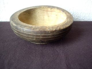 Antique Primitive Wooden Tree Ware Bowl 19c. photo