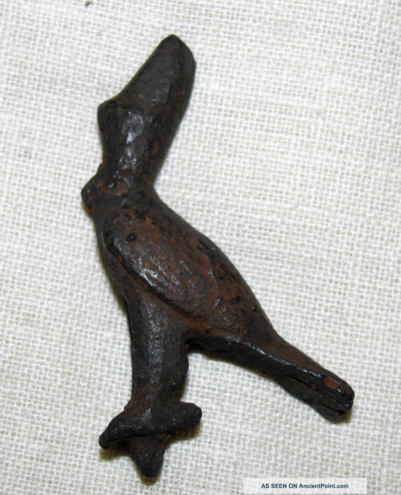 Antique Ancient Egyptian Bronze Horus Falcon,  God Of Royalty,  Kings,  The Sun Egyptian photo