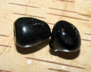 Ancient Jet Beads Very Rare - Excavated Middle East - Eye Beads 2500yo photo