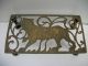 Antique English Fireplace Trivet / Footman Brass Figural Tiger Circa Early Table Trivets photo 2
