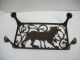 Antique English Fireplace Trivet / Footman Brass Figural Tiger Circa Early Table Trivets photo 4
