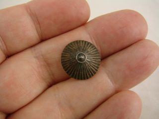1920 ' S Or Prior Navajo Silver Conical Reeded Button A Little Beauty photo