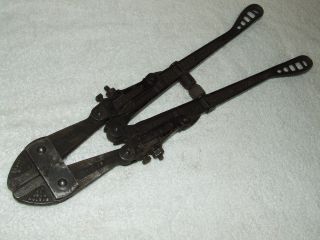 Antique 1910 Victor Bolt Cutter Old Blacksmith Tool Cast Iron Industrial Decor photo