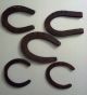 5 Antique Horseshoes Various Sizes Primitives photo 6
