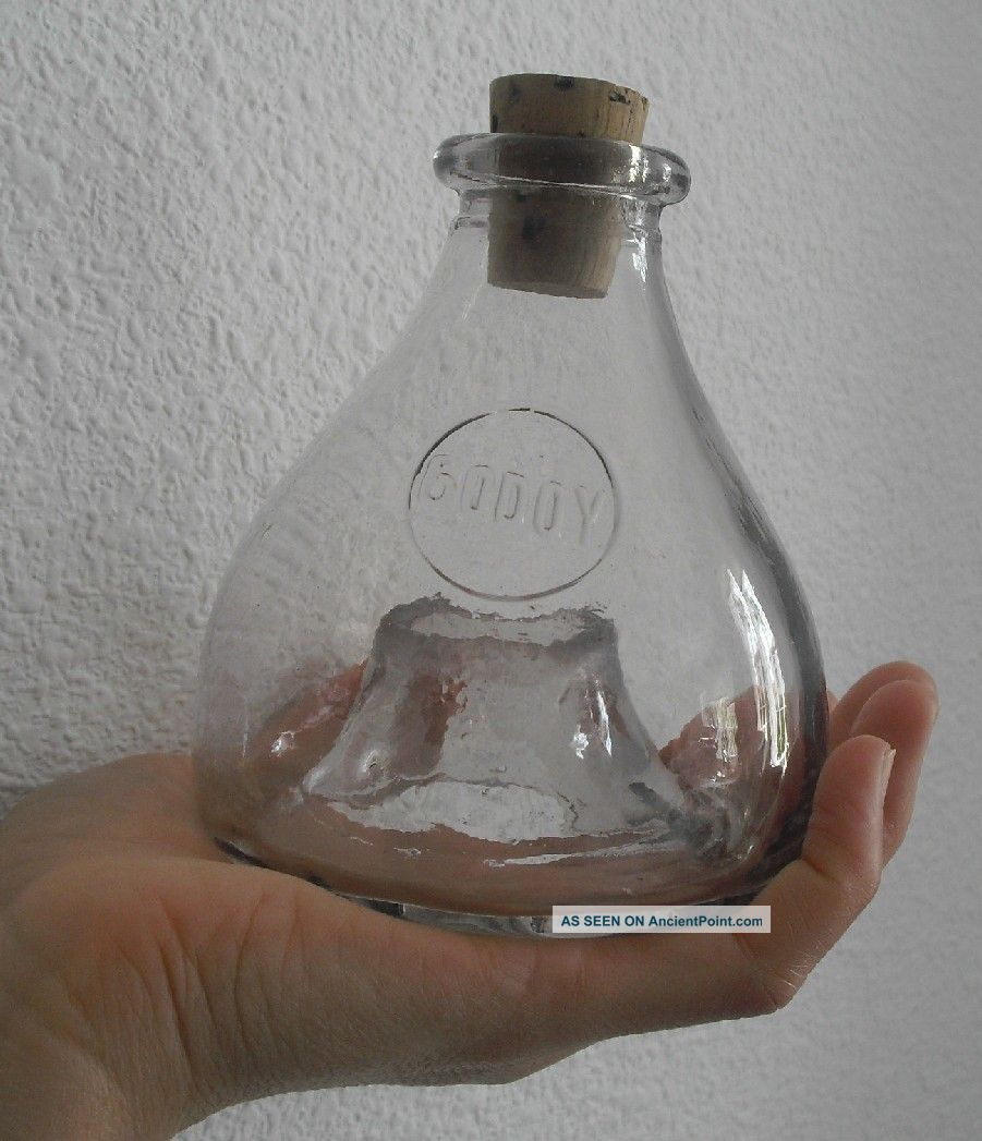 Antique Rare Glass Fly Trap.  Fly Catcher.  Bouteille Attrape Mouche.  Flycatcher. Primitives photo