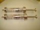 Set Of 2 Pcs Vintage Old Germany Glass & Brass Syringes Injecta Boxed Other photo 4