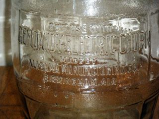 Vintage Gem Dandy Cow Logo Butter Churn Jar Alabama Manufacturing Co.  Pickle Jar photo