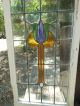 Large Tulip Style Leaded Stained Glass Window From England 2 Available 1900-1940 photo 10