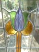 Large Tulip Style Leaded Stained Glass Window From England 2 Available 1900-1940 photo 11