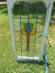 Large Tulip Style Leaded Stained Glass Window From England 2 Available 1900-1940 photo 8