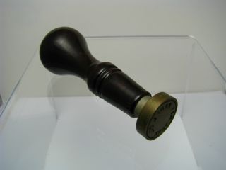 A Wax Seal Brass W/ Wooden Handle 