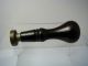 A Wax Seal Brass W/ Wooden Handle 