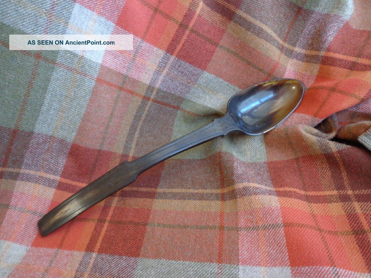Antique Scottish Horn Spoon Highland Cow 12 