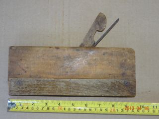 Carpenter Wood Shaver Planer W/ Steel Blade Antique Primitive Hand Tool photo