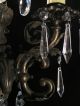 1880s Solid Bronze Chandelier With Crystals Chandeliers, Fixtures, Sconces photo 11